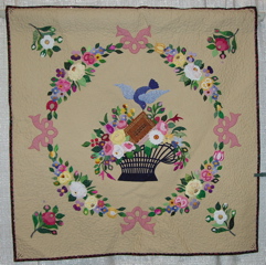    Ribbon Winner 22 F 03 Judy Stanton - Second Time Around - 1st Place Small Traditional Appliqued Mixed